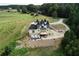 This unique castle-style home is under construction on a large lot with beautiful landscaping at 1197 Dee Kennedy Rd, Auburn, GA 30011