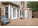 Private deck with string lights, storage shed, and seating area at 4007 Chelsea Cmn, Tucker, GA 30084