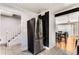 Modern kitchen with stainless steel refrigerator and tile floor at 5696 Kingsport Dr # 3, Atlanta, GA 30342