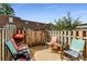 Private patio with seating area and grill at 5696 Kingsport Dr # 3, Atlanta, GA 30342