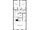 Second floor plan showing two bedrooms, two baths, laundry, and walk-in closet at 1861 Old Dogwood, Jonesboro, GA 30238
