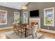 Bright dining area with hardwood floors and a fireplace at 480 Lancashire Dr, Marietta, GA 30068