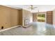 Living room with fireplace and sliding glass doors at 3664 Broadview Ct, Decatur, GA 30032