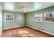 Bedroom with hardwood floors and ceiling fan at 3664 Broadview Ct, Decatur, GA 30032