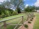 Landscaped backyard with wooden fence and lush green grass at 4085 Longleaf Ln, Tucker, GA 30084