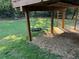 Underneath deck with hanging swing and play area at 739 Bayliss Dr, Marietta, GA 30068