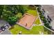 Aerial view of a community dog park with fenced-in area and agility equipment at 1150 Collier Nw Rd # D14, Atlanta, GA 30318