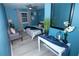 Bedroom with a king-size bed and light blue walls at 2706 Suwanee Se Way # 12, Marietta, GA 30067