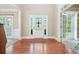 Bright foyer with french doors to office and den, and a view to the backyard at 2318 Starr Lake Nw Dr, Acworth, GA 30101