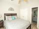 Bedroom with queen bed, ensuite bathroom access, and double closets at 500 Chestnut Walk, Canton, GA 30114