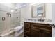 Modern bathroom with granite vanity and glass shower at 2770 Pebble Hill Trce, Duluth, GA 30097