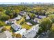 Aerial view showcasing community, pool, and city skyline in background at 1150 Collier Nw Rd # M2, Atlanta, GA 30318