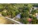 Aerial view of a charming home nestled among lush trees at 234 E Main St, Rutledge, GA 30663