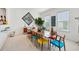 Bright dining room with colorful chairs and large artwork, creating a vibrant atmosphere at 2500 Peachtree Nw Rd # 405S, Atlanta, GA 30305