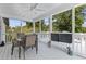 Screened porch with a table and chairs, overlooking a wooded area at 3636 Evans Rd, Atlanta, GA 30340