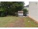 Small backyard with shed and partial privacy fence at 3853 Locksley Trl, Douglasville, GA 30135