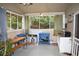 Outdoor screened porch with built-in kitchen area, perfect for entertaining at 3853 Locksley Trl, Douglasville, GA 30135