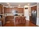 Modern kitchen with granite countertops and stainless steel appliances at 3853 Locksley Trl, Douglasville, GA 30135