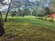 Spacious backyard with mature trees and a large grassy area at 2681 Buford Hwy, Cumming, GA 30041
