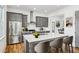 Modern kitchen with gray cabinets and white countertops at 956 Glenwood Park Se Dr, Atlanta, GA 30316
