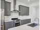 Modern kitchen with stainless steel appliances and white cabinets at 956 Glenwood Park Se Dr, Atlanta, GA 30316