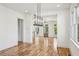 Bright dining room with hardwood floors and chandelier at 956 Glenwood Park Se Dr, Atlanta, GA 30316