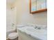 Clean bathroom with a shower/tub combo and vanity at 3215 Highway 20 Se, Conyers, GA 30013