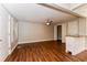 Spacious living room with hardwood floors and neutral walls at 1868 Longdale Dr, Decatur, GA 30032