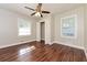 Spacious bedroom with hardwood floors and ample closet space at 1868 Longdale Dr, Decatur, GA 30032