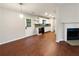 Open dining area with hardwood floors and access to the kitchen at 55 Dayton Way, Covington, GA 30016