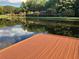 Wooden dock extending over calm lake water, surrounded by lush greenery at 1078 Highway 92 S, Fayetteville, GA 30215