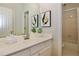 Clean bathroom with white vanity and a tub shower combo at 525 Claridge Walk Ct, Johns Creek, GA 30097