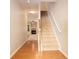 Bright entryway with hardwood floors and staircase leading upstairs at 2836 Ridgeview Dr, Atlanta, GA 30331