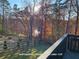 Deck overlooking Lake Lanier sunset with autumn foliage at 6625 Baywood Run, Cumming, GA 30041