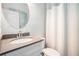 Simple bathroom with a vanity and shower/tub combo at 2106 Cadenza Cir, Dacula, GA 30019