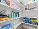 Well-organized pantry with ample shelving for storage at 410 Ward Farm Dr, Powder Springs, GA 30127