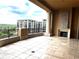 Private balcony with fireplace and city views at 88 W Paces Ferry Nw Rd # 1130, Atlanta, GA 30305