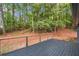 Deck overlooking a wooded area, offering privacy and natural beauty at 2228 Old Dallas Sw Rd, Marietta, GA 30064