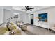Spacious basement recreation area with plush carpet and plenty of natural light at 2228 Old Dallas Sw Rd, Marietta, GA 30064