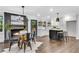 Kitchen and dining area with farmhouse style table and chairs at 2228 Old Dallas Sw Rd, Marietta, GA 30064