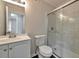 Updated bathroom with a large walk-in shower and new fixtures at 5108 Galbraith Cir, Stone Mountain, GA 30088