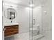 Spa-like bathroom with a walk-in shower and floating vanity at 2635 Camp Branch Rd, Buford, GA 30519