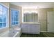 Bathroom features double vanity, tub and window at 2097 Kolb Ridge Sw Ct, Marietta, GA 30008