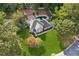 Aerial view of home, pool, and backyard at 1210 Swan Mill Ct, Suwanee, GA 30024