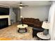 Living room with fireplace and tiled floors at 345 Meadows Ln, Canton, GA 30114