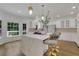 Spacious kitchen with a large island, white cabinets, and hardwood floors at 3126 Crestmont Nw Way, Kennesaw, GA 30152