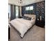 Main bedroom with plush bed, blue accent wall, and plenty of natural light at 392 Pratt Se Dr # 2012, Atlanta, GA 30315