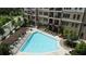 Luxury community pool and surrounding patio area at 3621 Vinings Slope Se # 3411, Atlanta, GA 30339