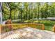 Wooden deck overlooking a private wooded backyard at 2552 Hunton Ne Ct, Marietta, GA 30068