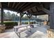 Relaxing community pavilion with picnic tables and tennis court view at 328 Willow Cv, Canton, GA 30114